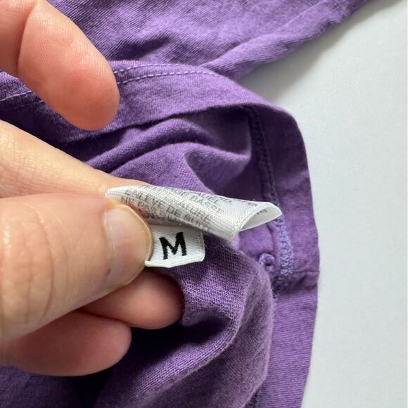 Michael Lauren Scoot Neck Purple Long Sleeve Top Size Medium - Picture 6 of 7